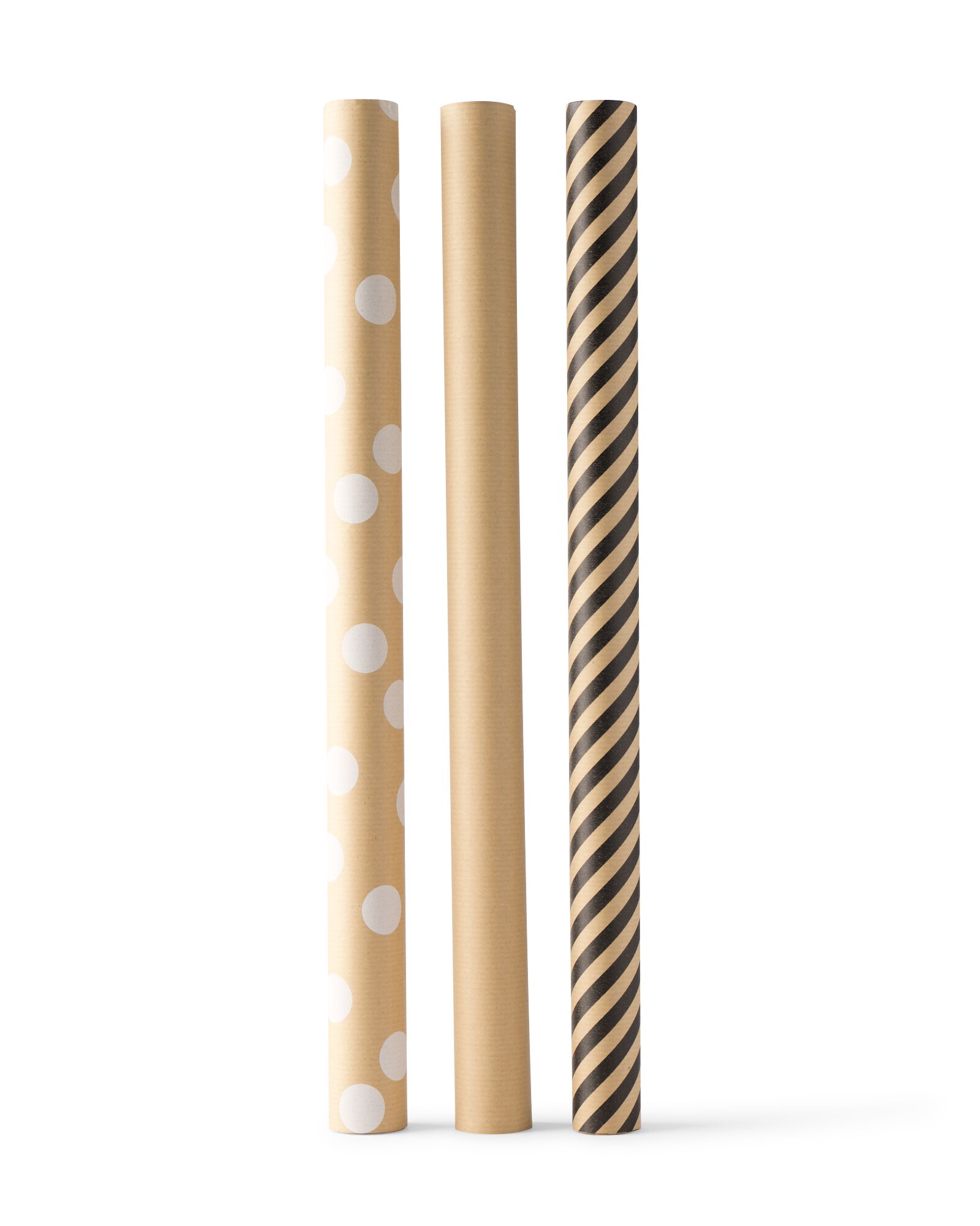 cadeaupapier 2mx50cm kraft - 3 stuks - 14700637 - HEMA