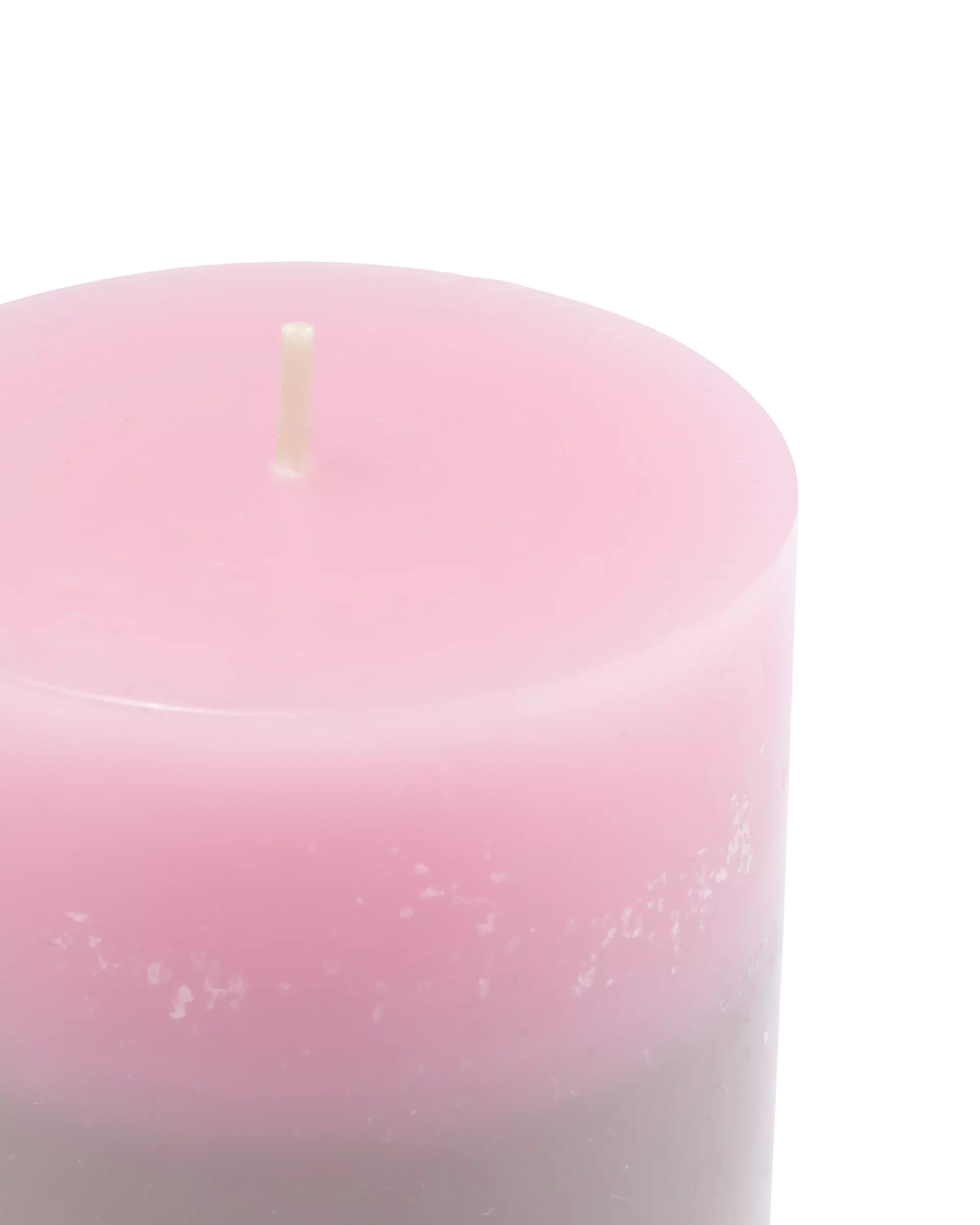 bougie cylindrique ⌀7x13cm rayures rose naturel