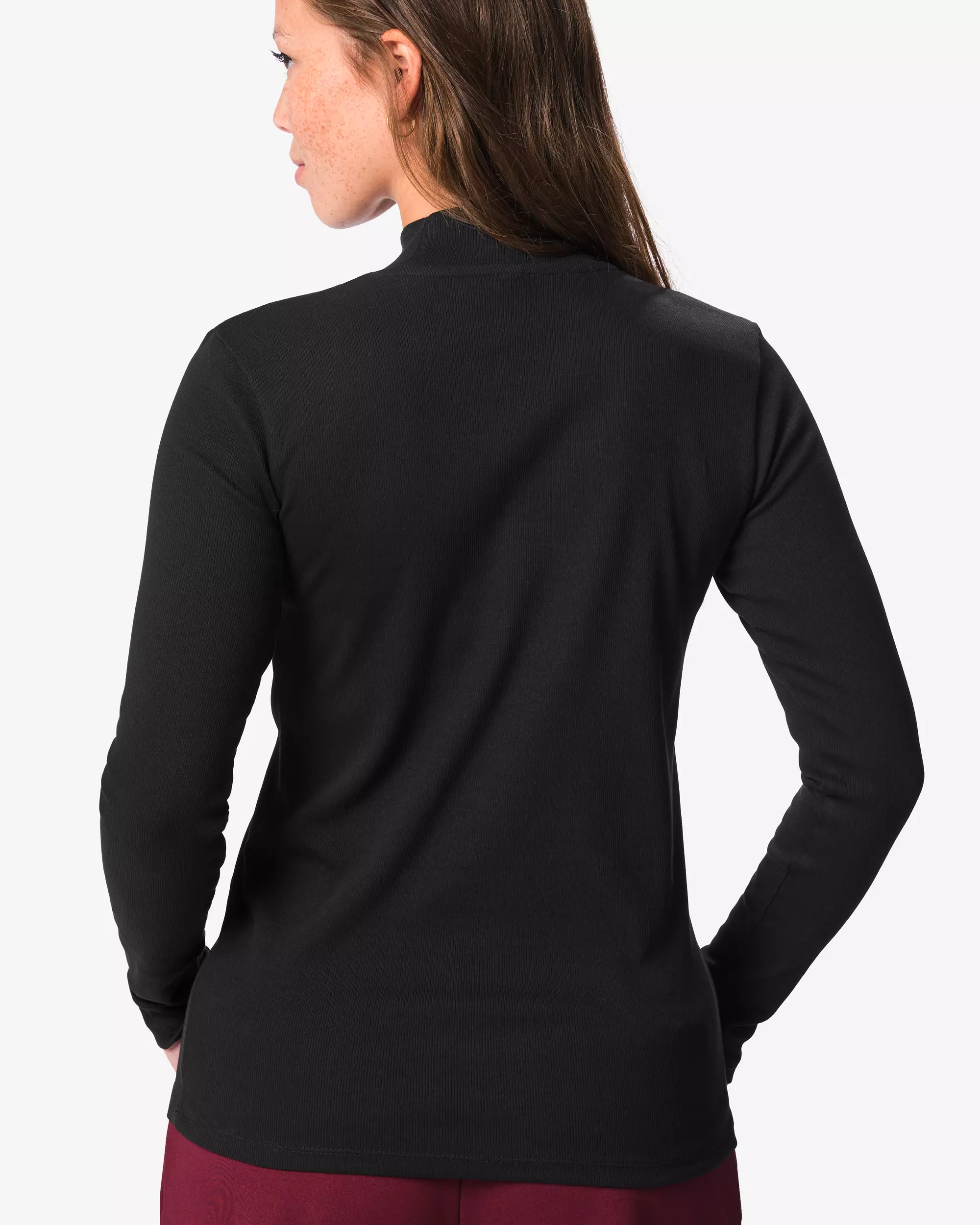 Damen-T-Shirt, gerippt, Baumwolle