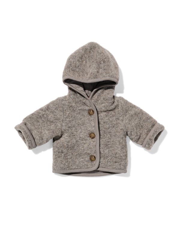 Newborn-Jacke mit Wolle braun braun - 33424020BROWN - HEMA