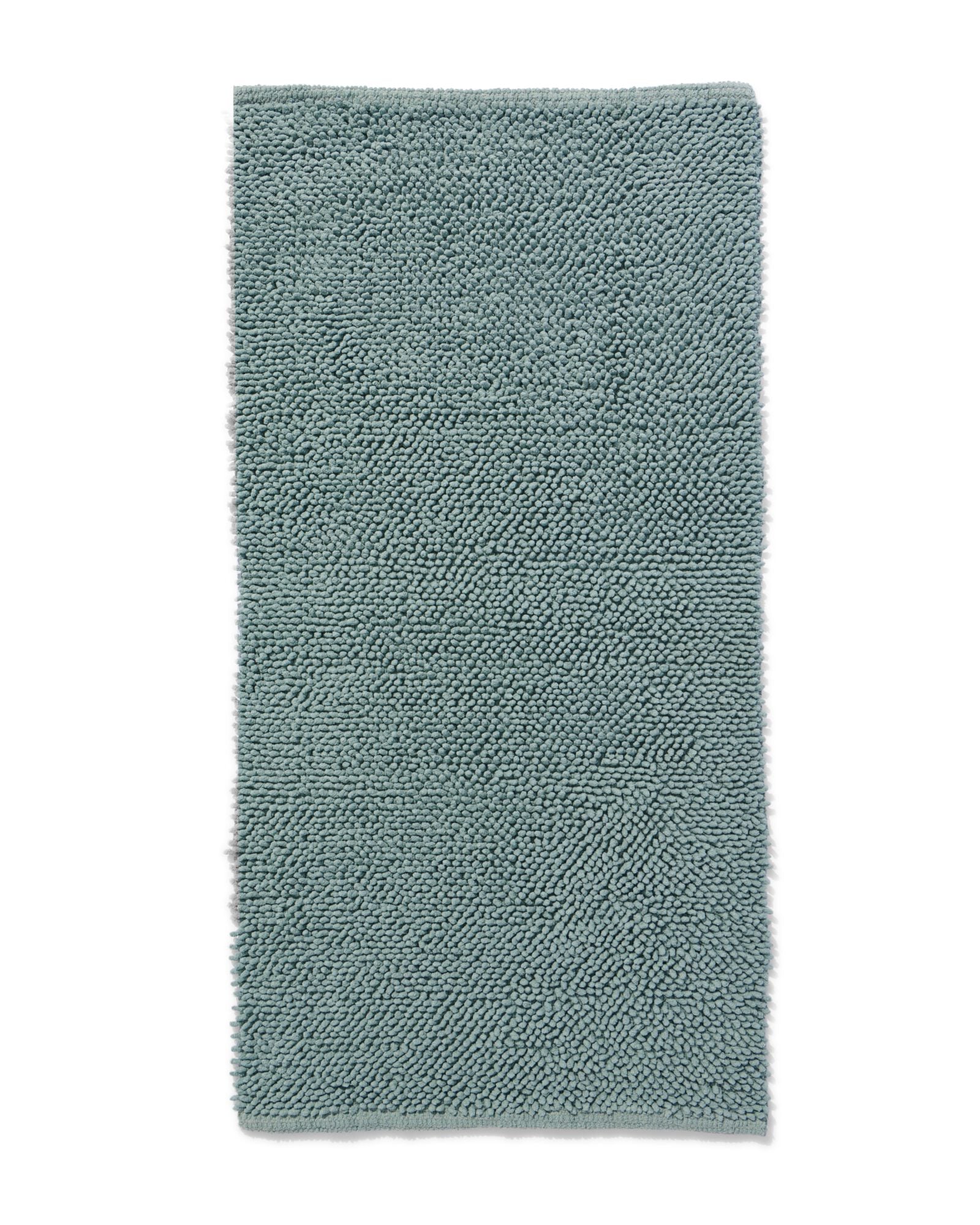 tapis de bain 60x120 cm chenille bleu vert - 5210201 - HEMA