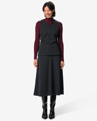 jupe femme Otis coupe trap&egrave;ze jersey anthracite anthracite - 36214920ANTHRACITE - HEMA