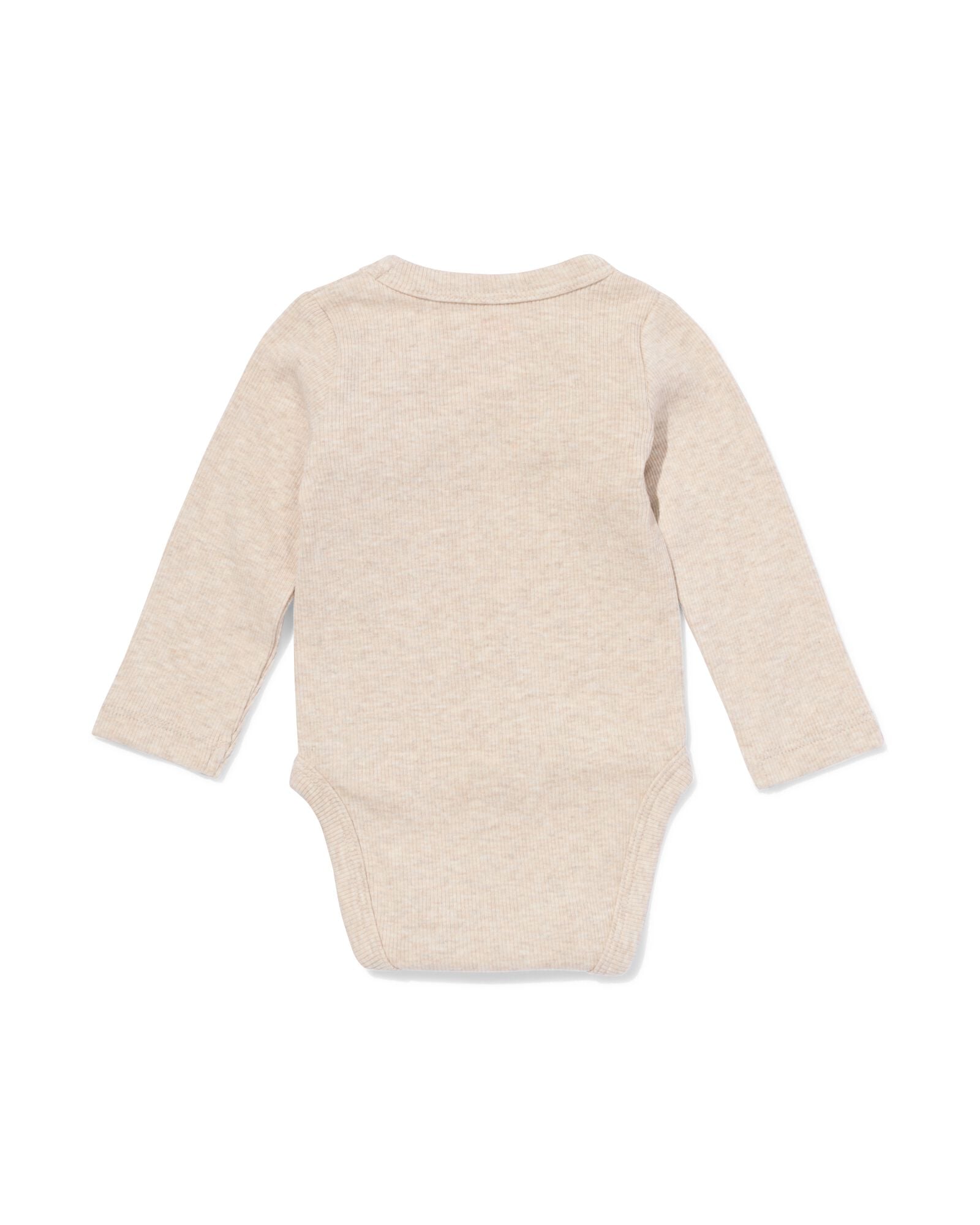 newborn meegroei overslag body rib  zand zand - 33430420SAND - HEMA