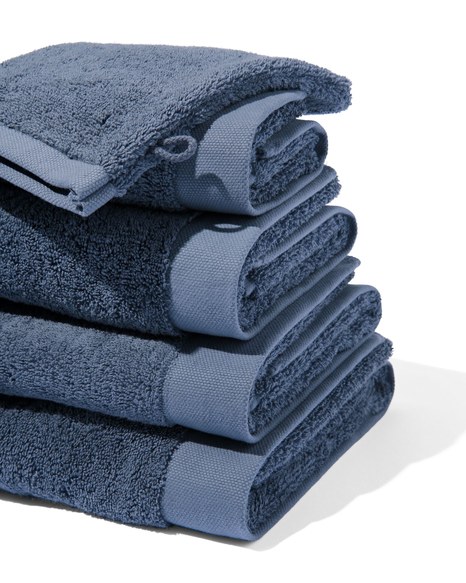 serviettes de bain - h&ocirc;tel extra doux bleu moyen bleu moyen - 5250356MIDBLUE - HEMA