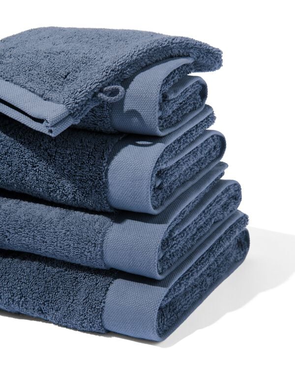 handdoeken - hotel extra zacht middenblauw middenblauw - 5250356MIDBLUE - HEMA