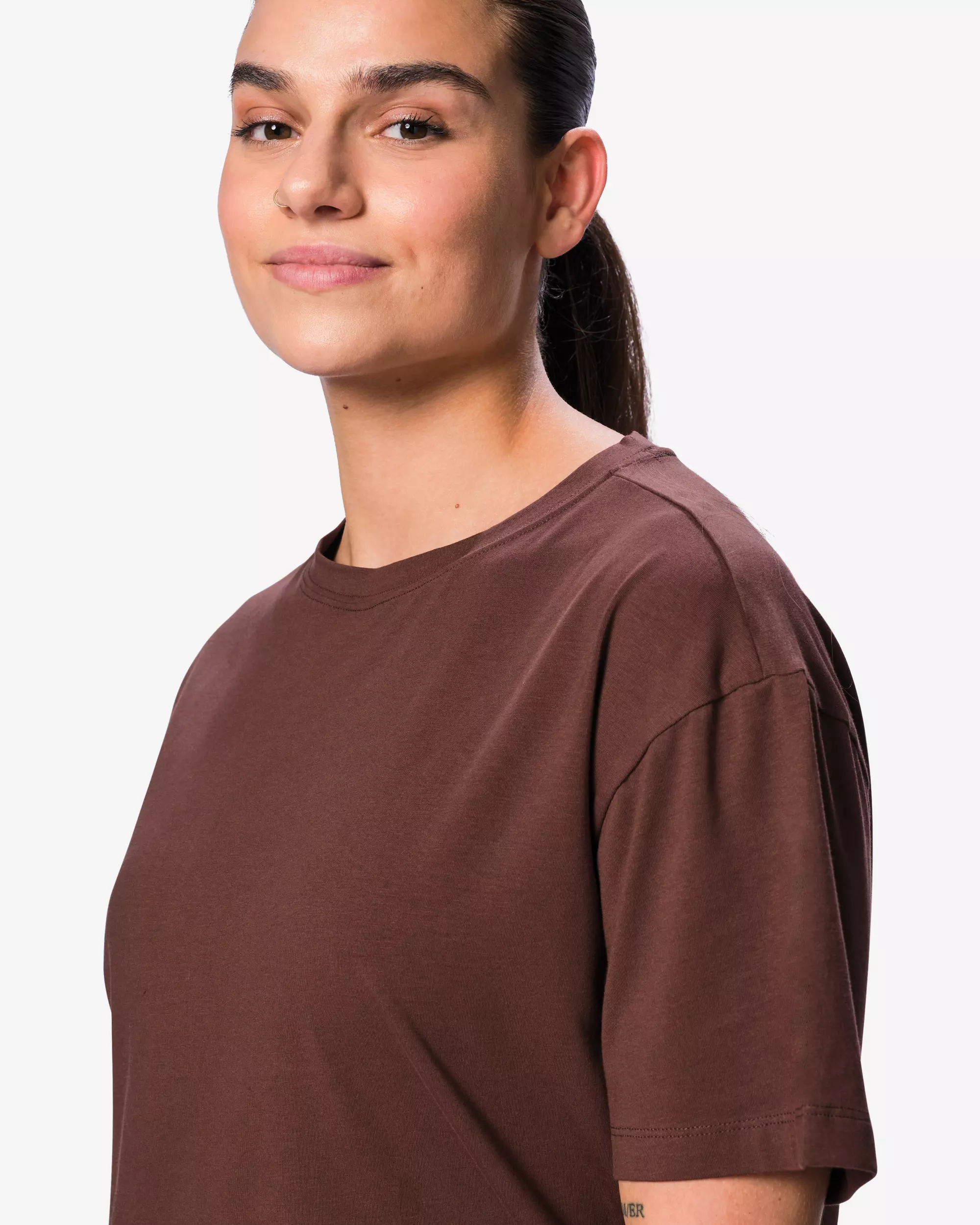 Damen-T-Shirt, Baumwolle, Boxy Fit