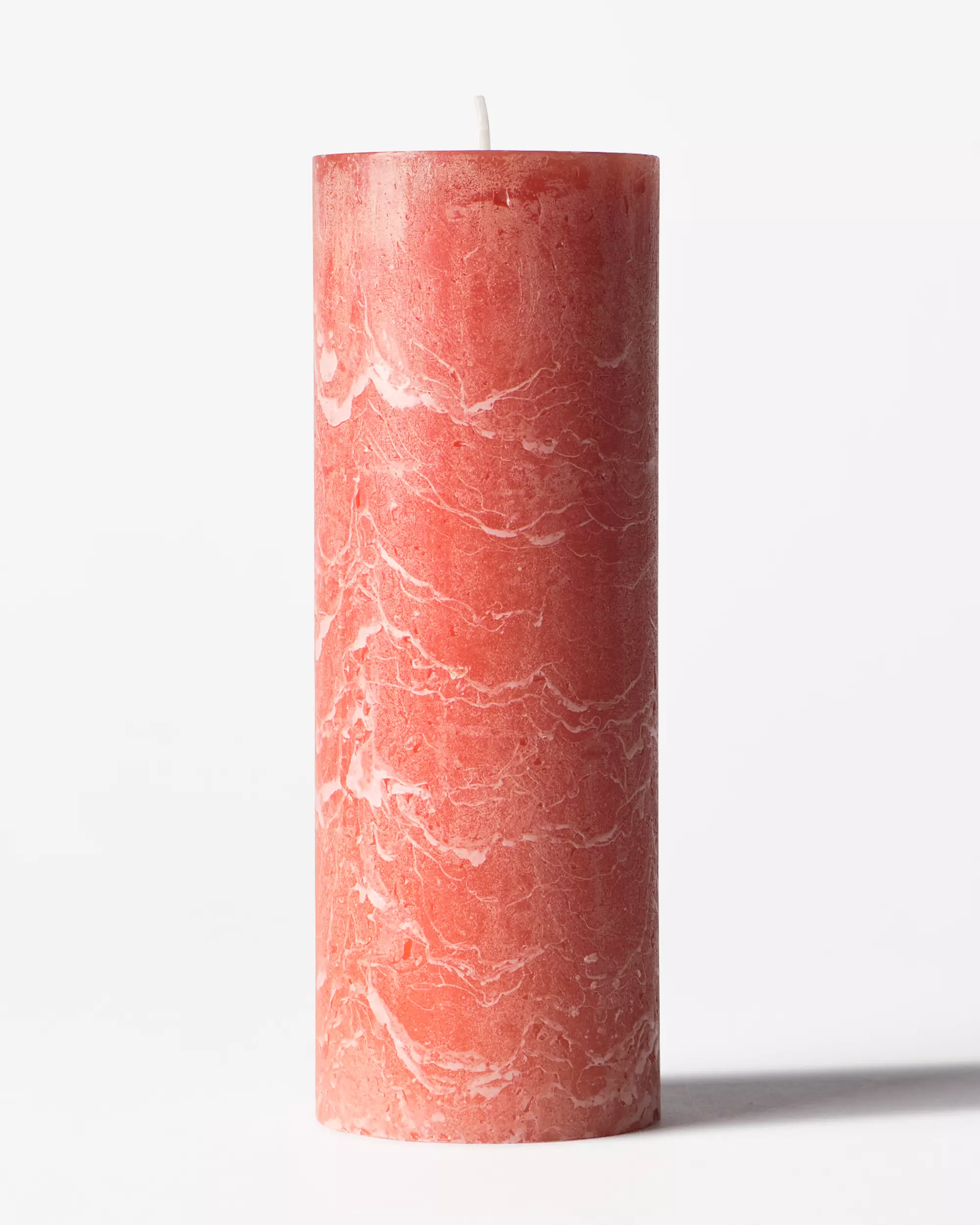 bougie cylindrique ⌀7x19 cm rustique orange foncé