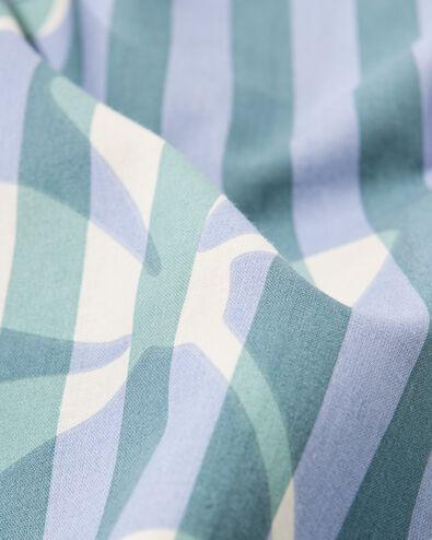 housse de couette 200x200/220cm coton doux ray&eacute; vert-bleu - 5720205 - HEMA