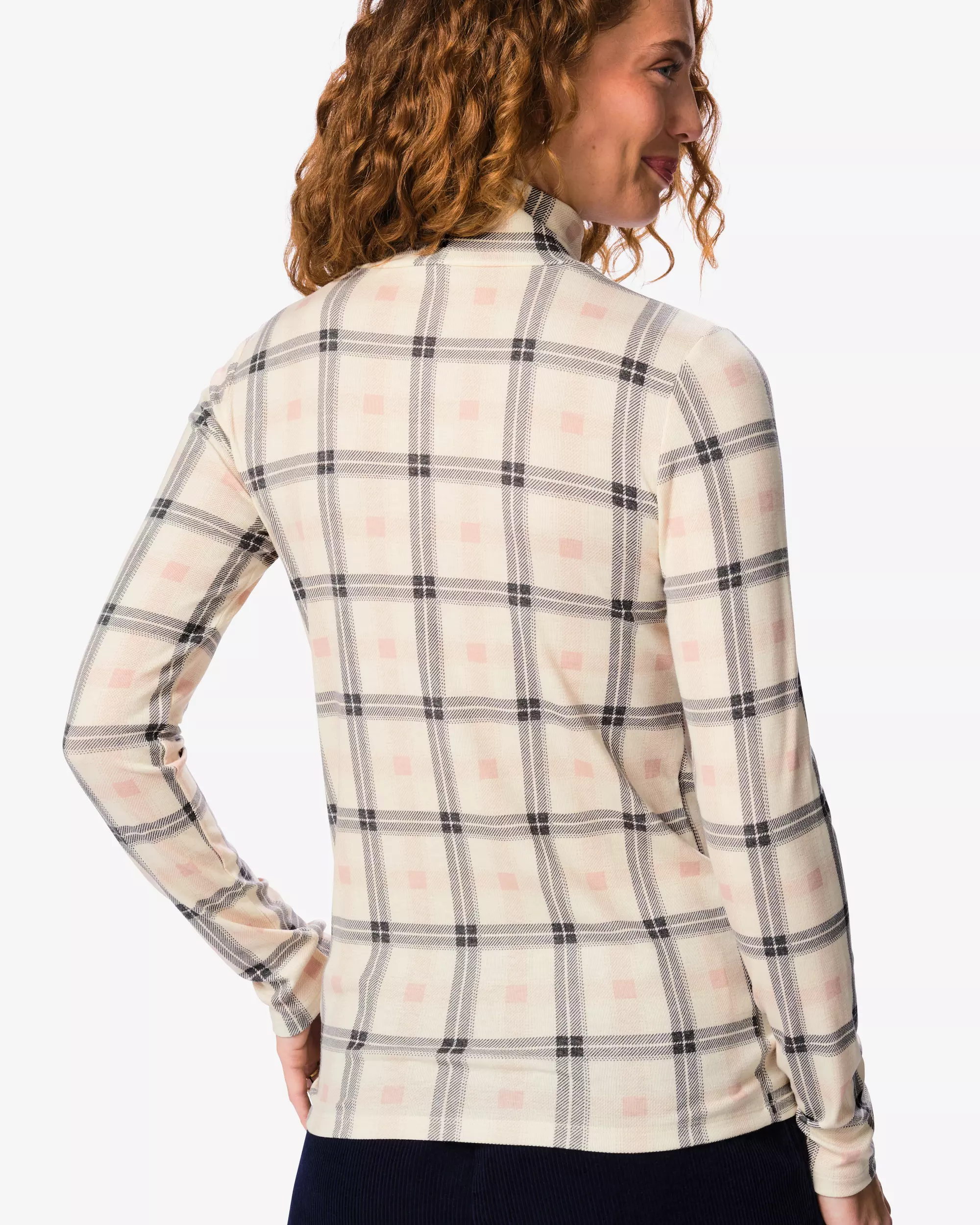 dames T-shirt ruiten
