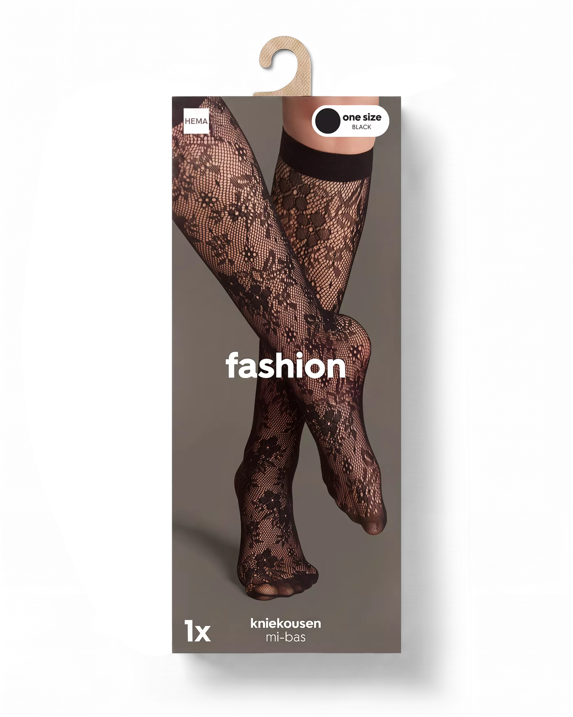 mi-bas tendance résille dentelle florale