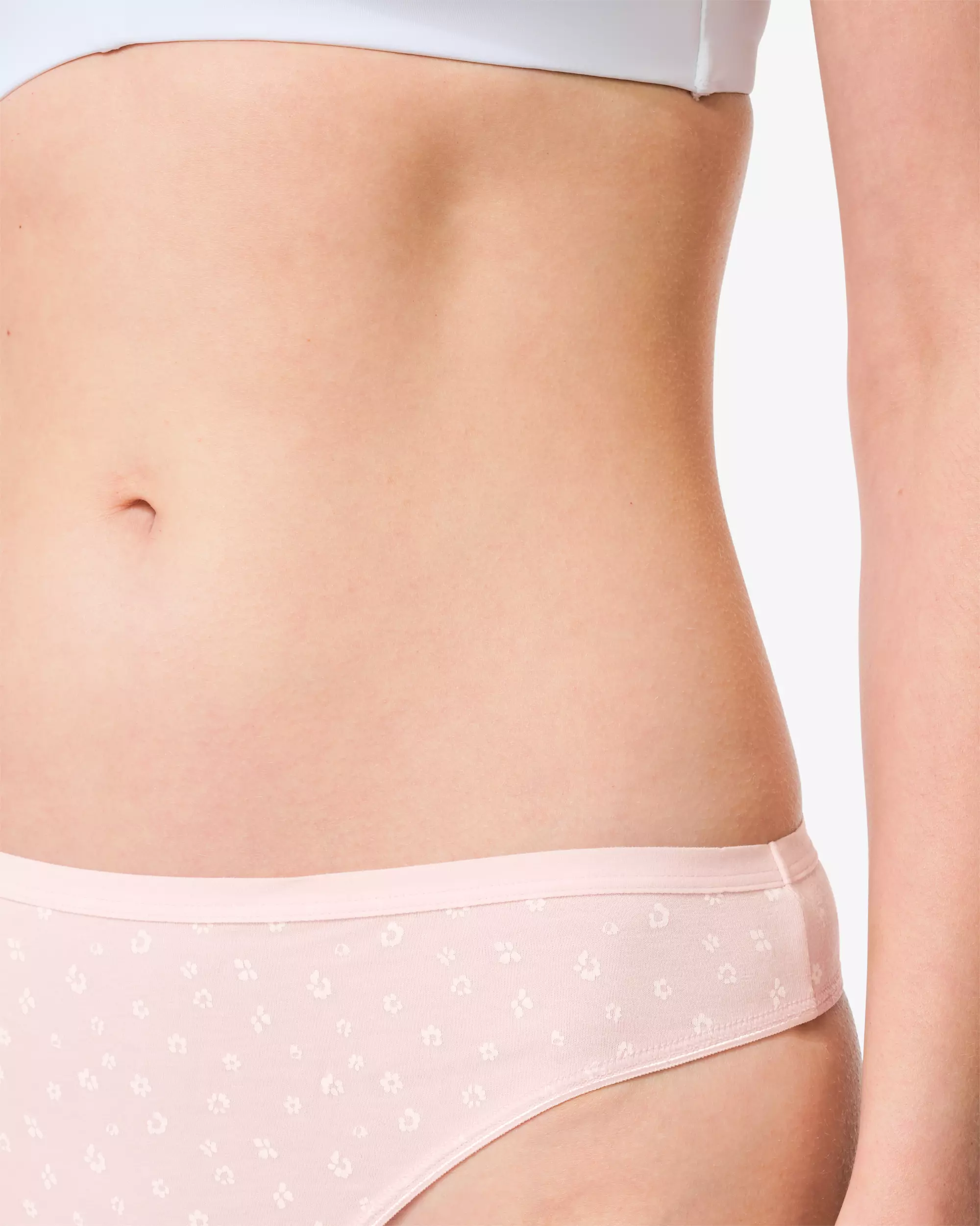 strings femme coton fleurs - lot de 2