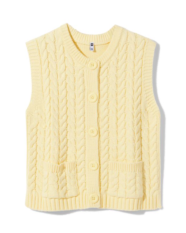 damesspencer Nadine kabel geel geel - 36212980YELLOW - HEMA