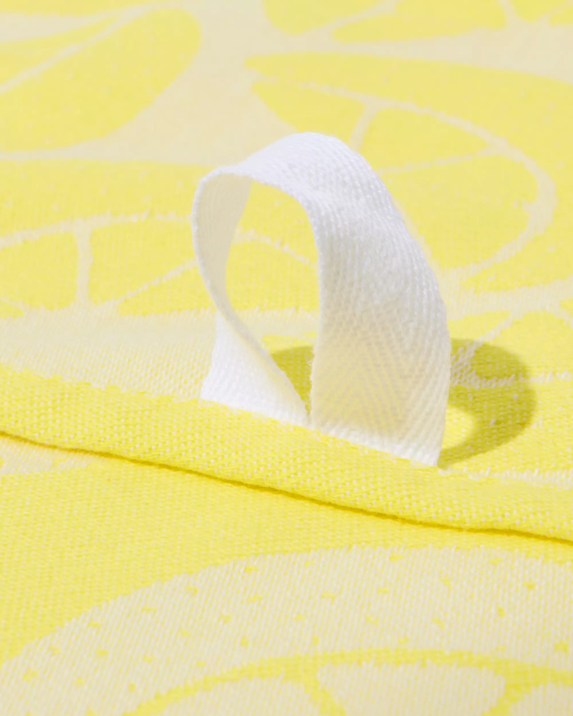 torchon 65x65 cm coton citrons jaune