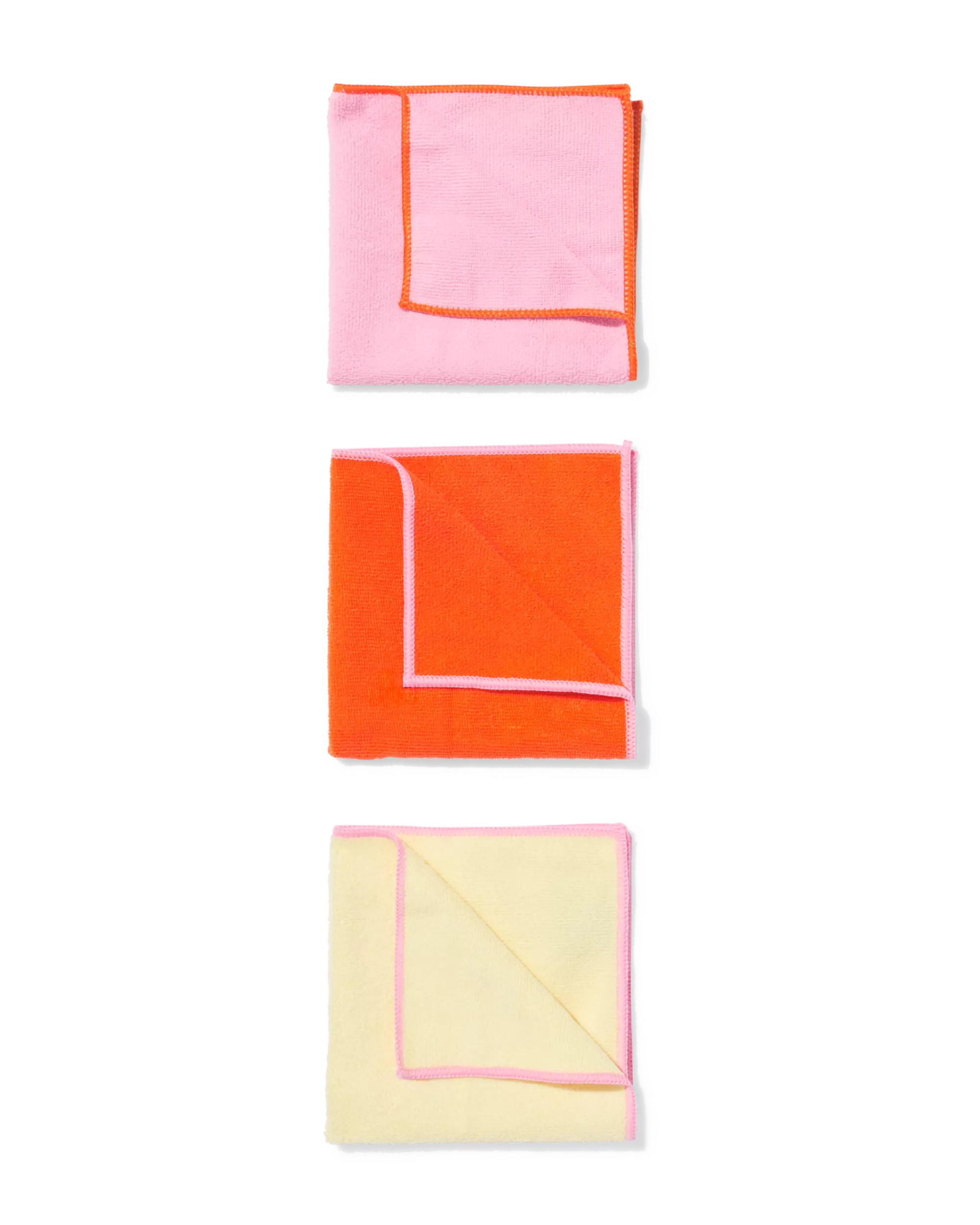 microvezeldoekjes 35x35cm roze - 3 stuks