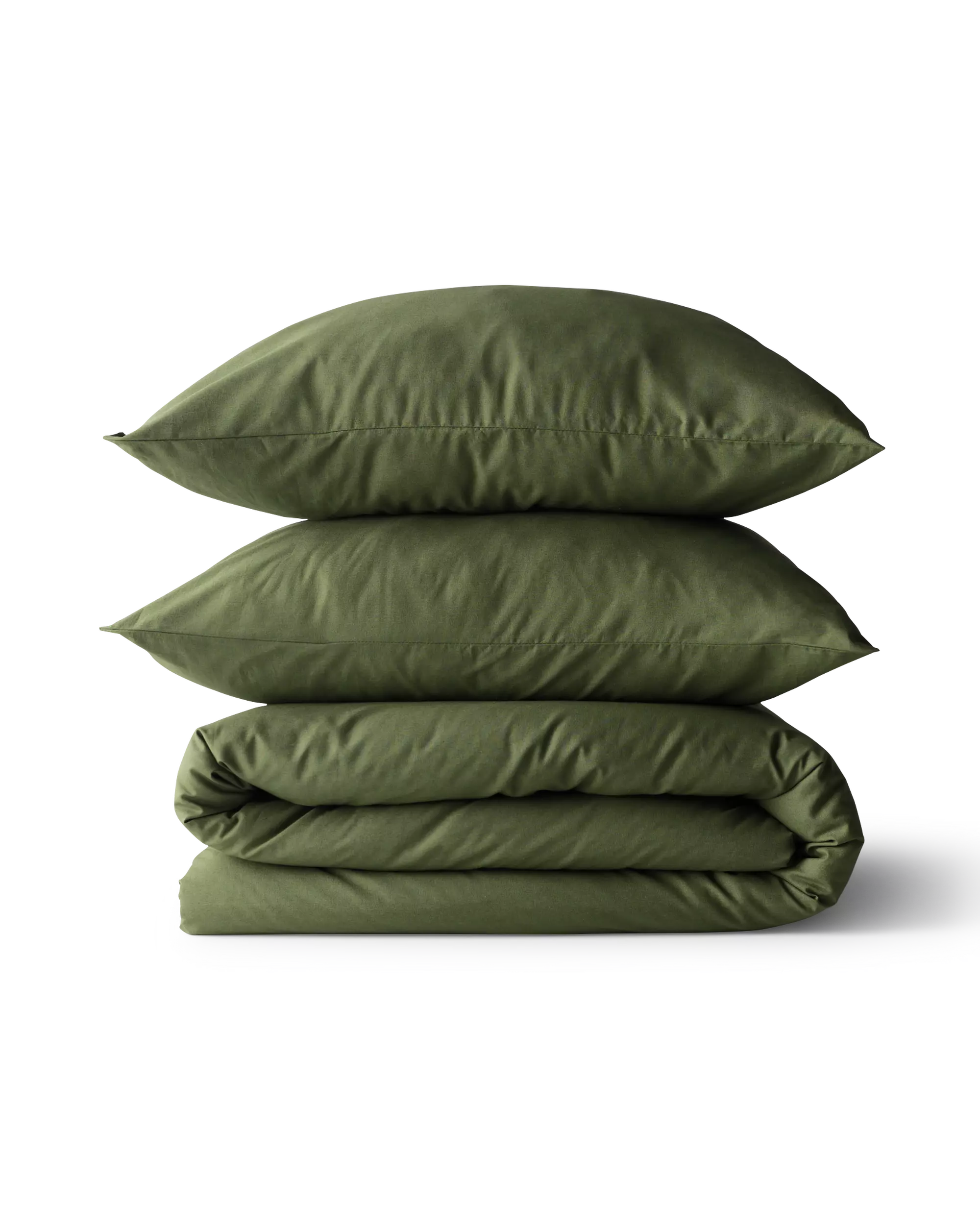 housse de couette 200x200/220 coton doux vert mousse