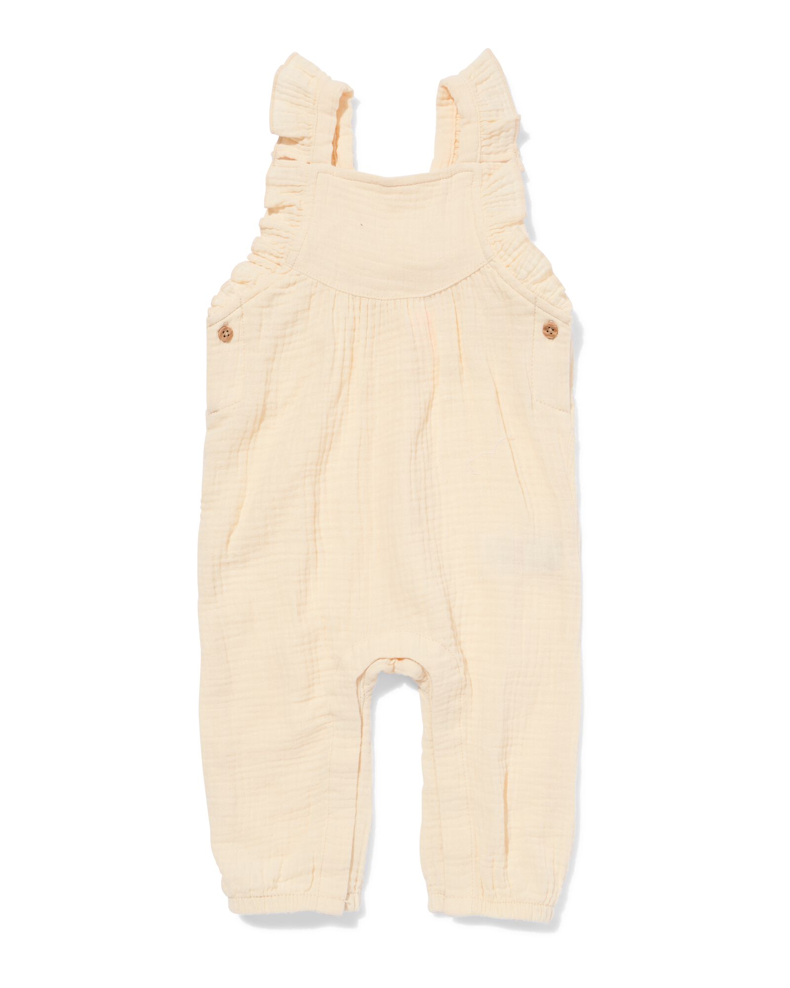 newborn jumpsuit mousseline ecru ecru - 33454620ECRU - HEMA