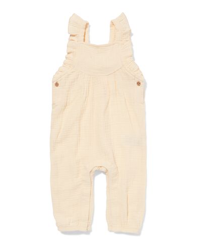 newborn jumpsuit mousseline ecru ecru - 33454620ECRU - HEMA