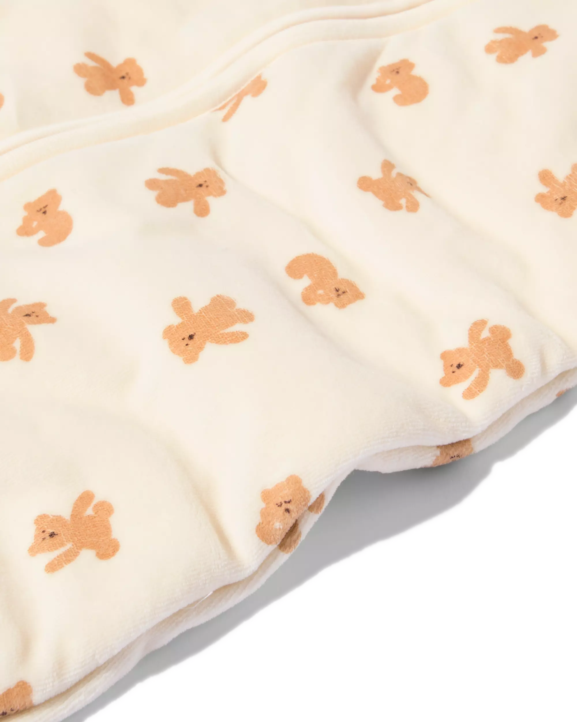 babyslaapzak met afneembare mouwen velours 3tog beren
