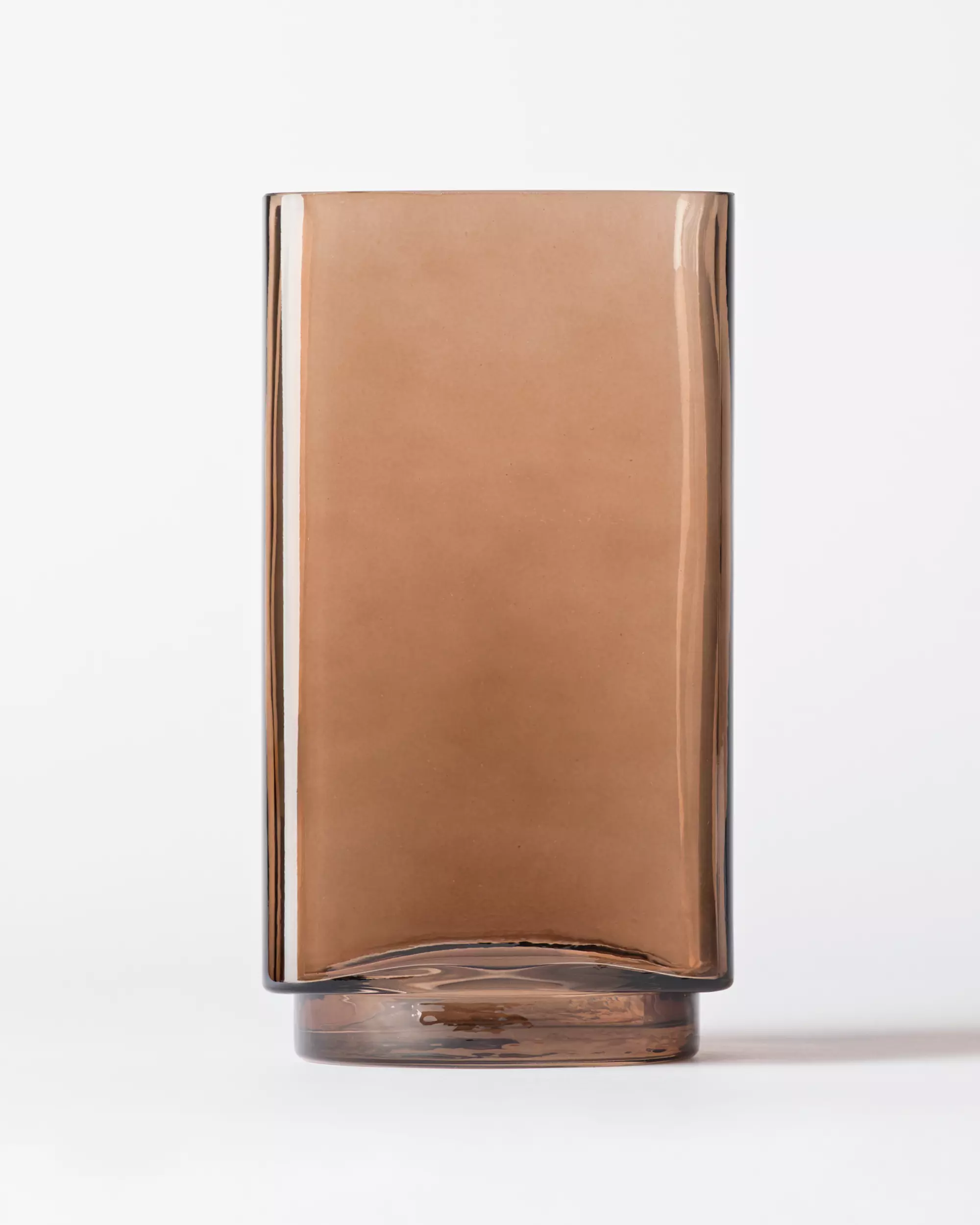 vase ⌀12 x 22 cm Kub verre brun
