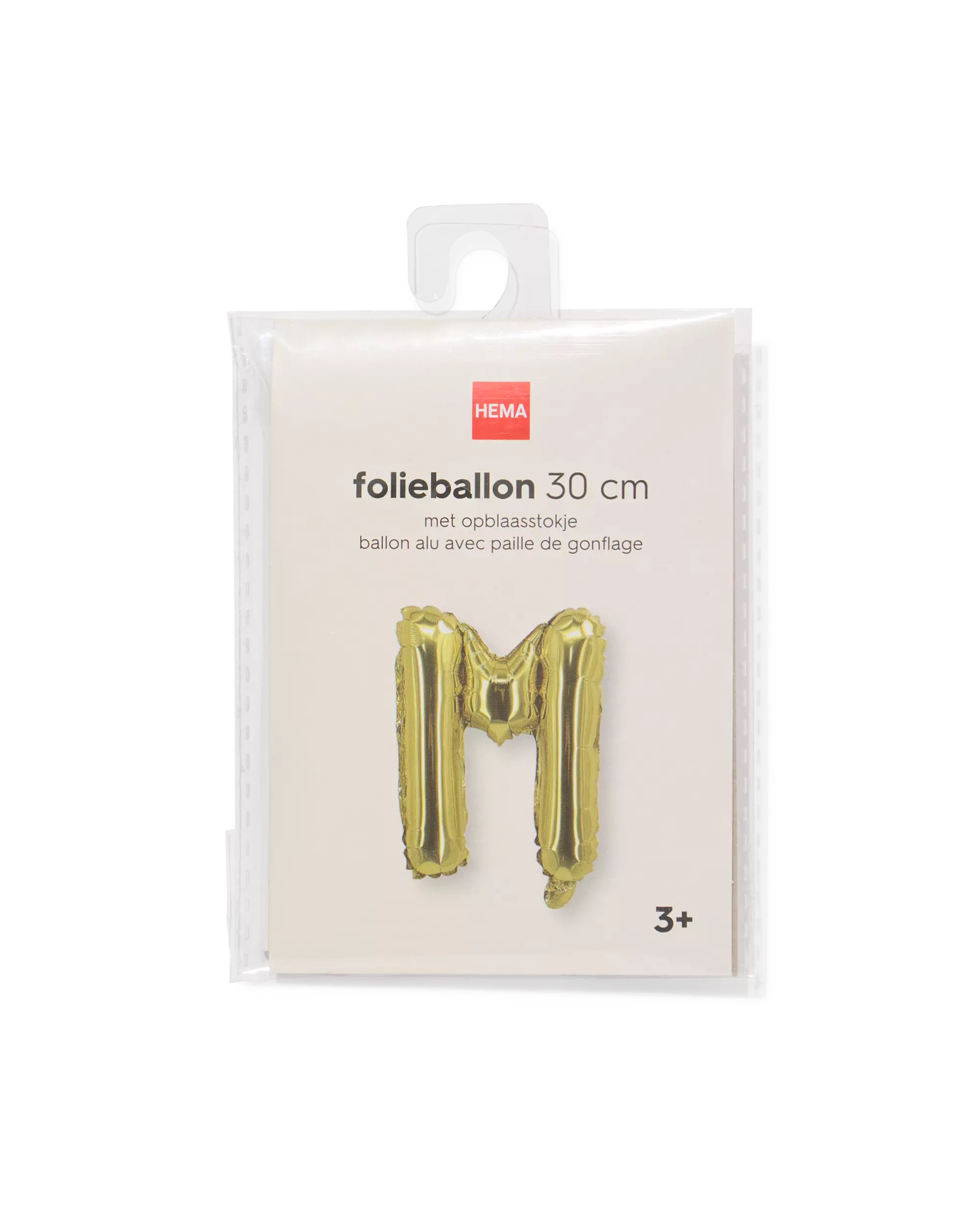 Folienballon Buchstabe M 30 cm Gold