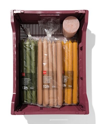 caisse pliante lettres recycl&eacute;e M bordeaux bordeaux M  30 x 40 x 17 - 39811085 - HEMA