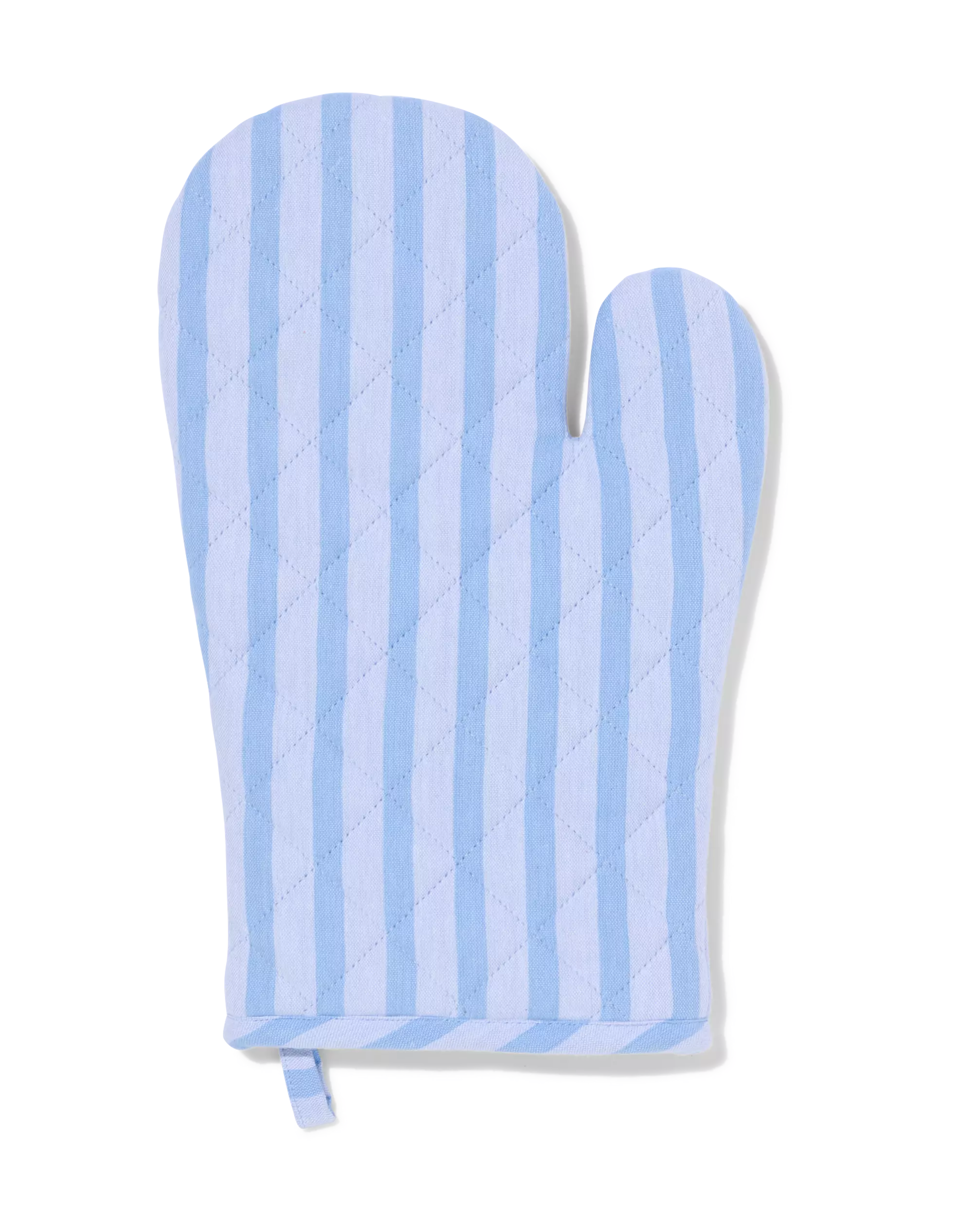 gant de cuisine coton rayé bleu