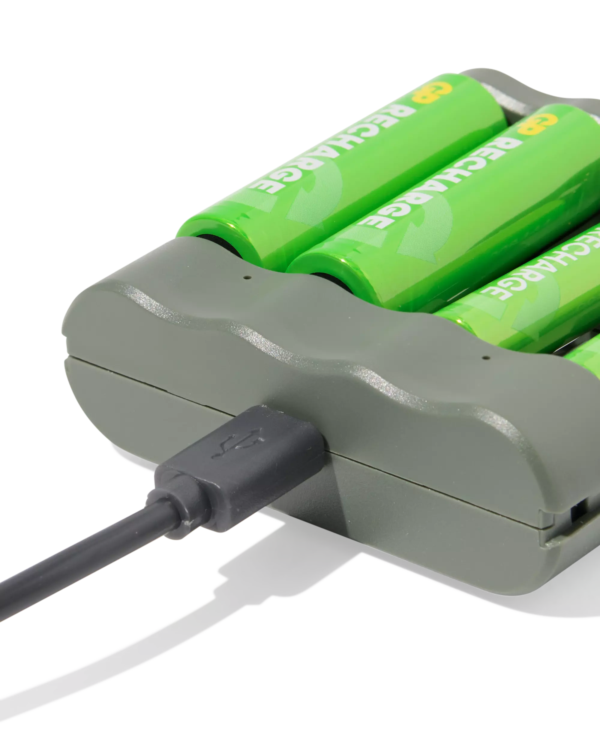 GP batterij lader met 4 AA batterijen
