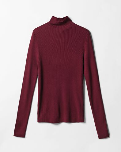 damestrui rib bordeauxrood bordeauxrood - 36214840BURGUNDYRED - HEMA