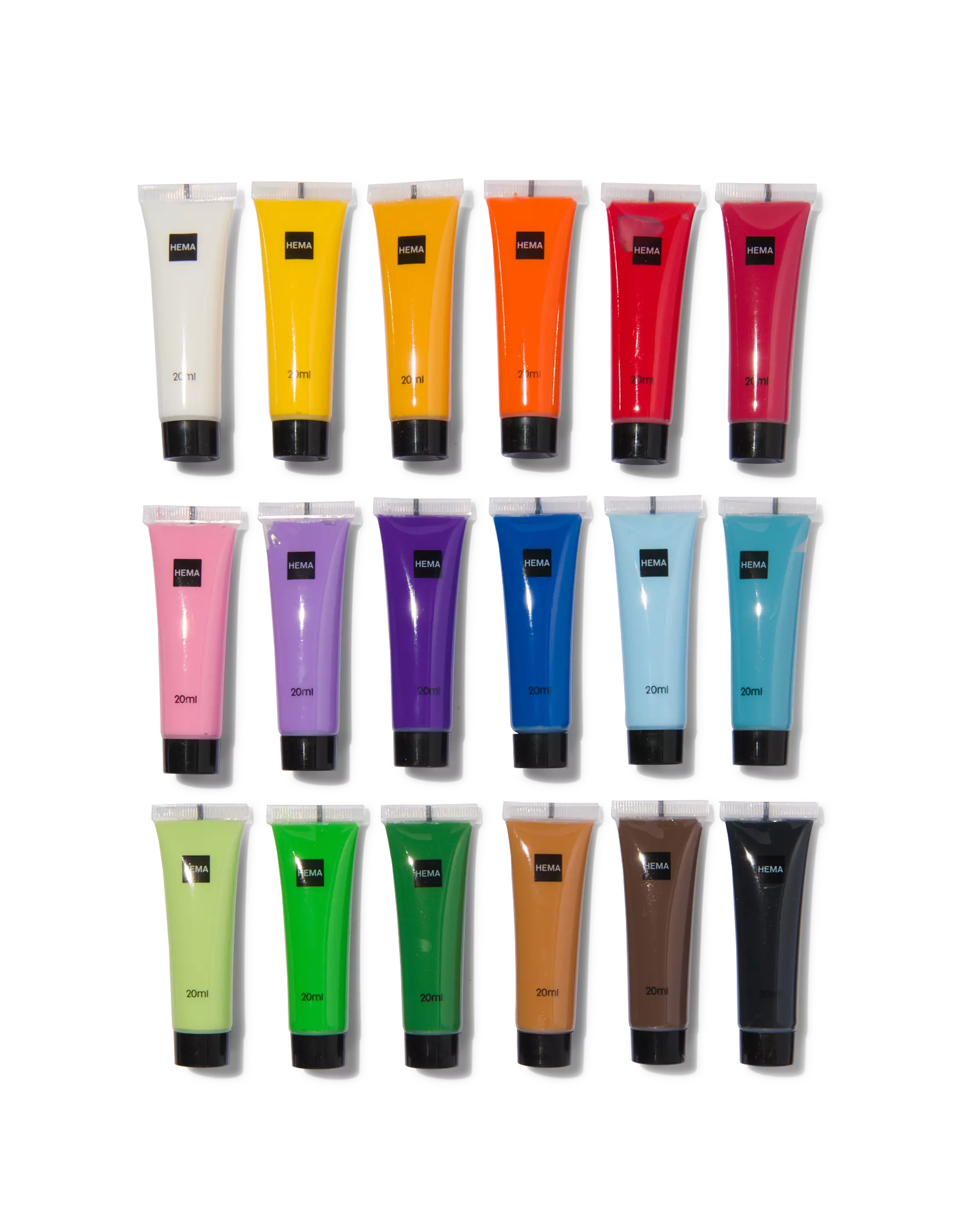 couleurs de base peinture acrylique 18 x 20 ml
