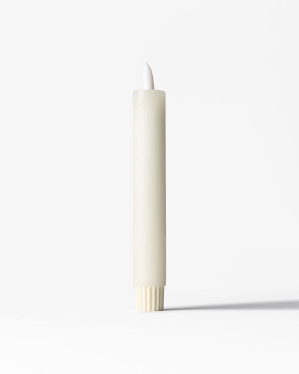 bougie longue LED ⌀2,5 x 18,4 cm rustique ivoire - 13550235 - HEMA