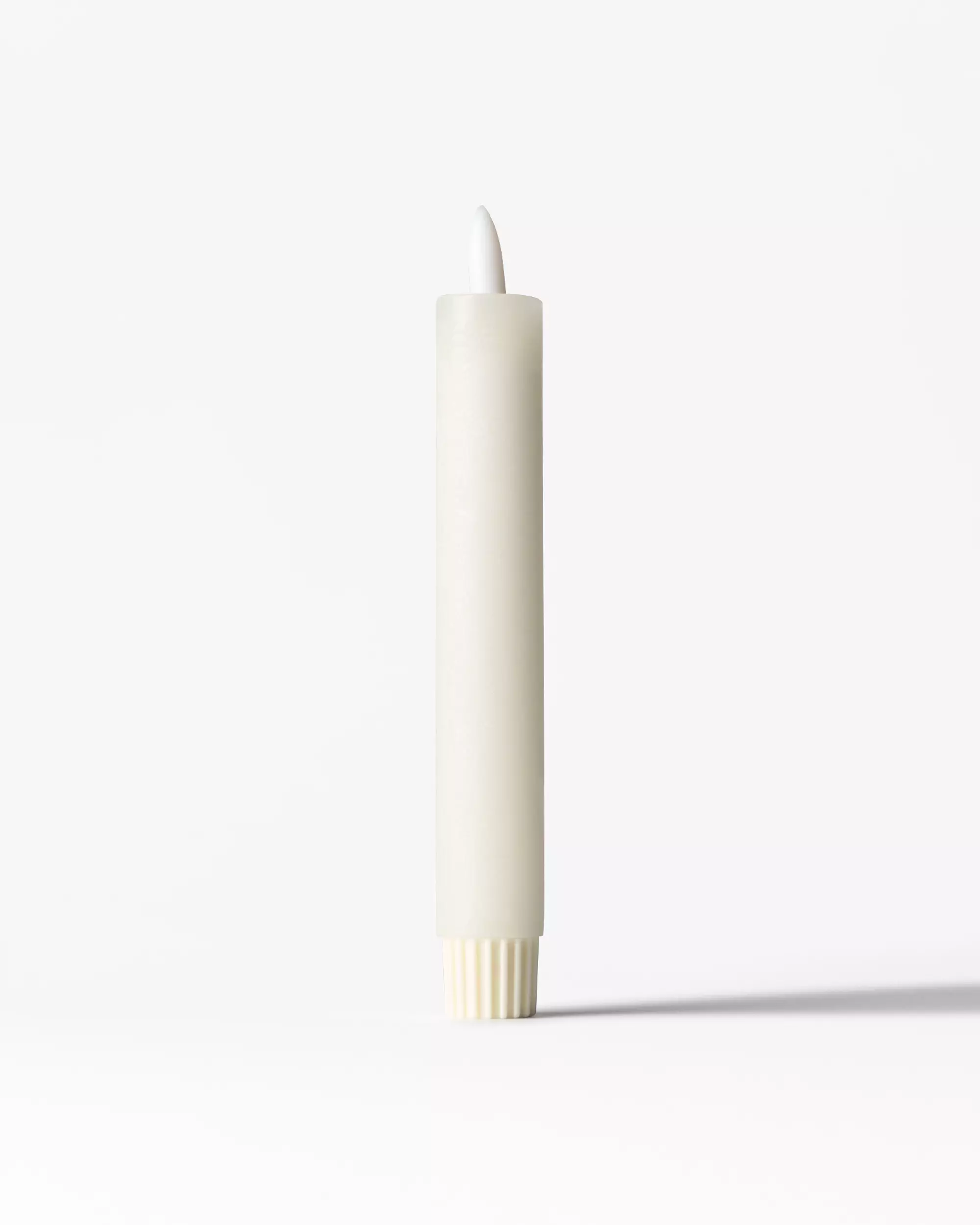 bougie longue LED ⌀2,5 x 18,4 cm rustique ivoire