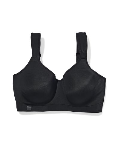 voorgevormde sportbh heavy support met beugel zwart zwart - 21700264BLACK - HEMA