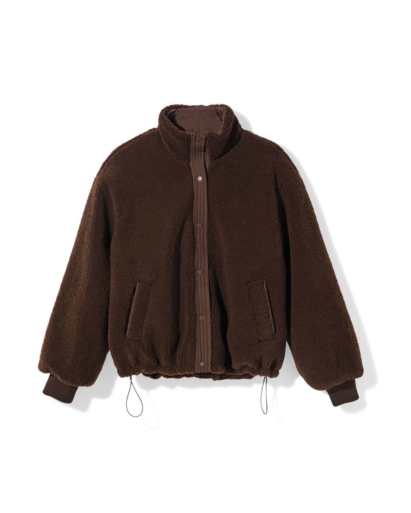 Wendbare Damenjacke aus Teddystoff  braun braun - 36212360BROWN - HEMA