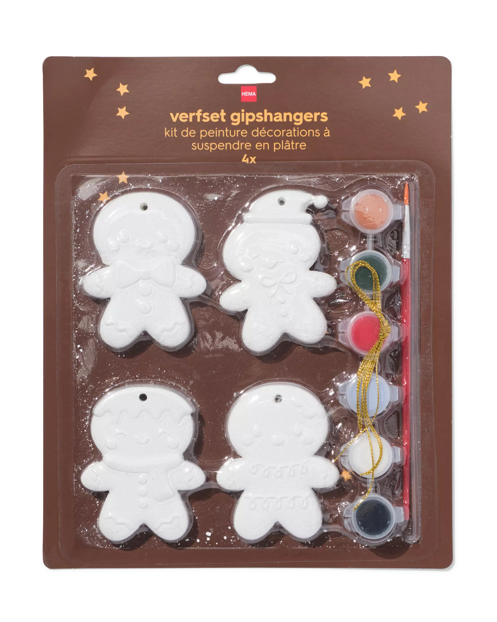 knutselpakket gips kerst hangers