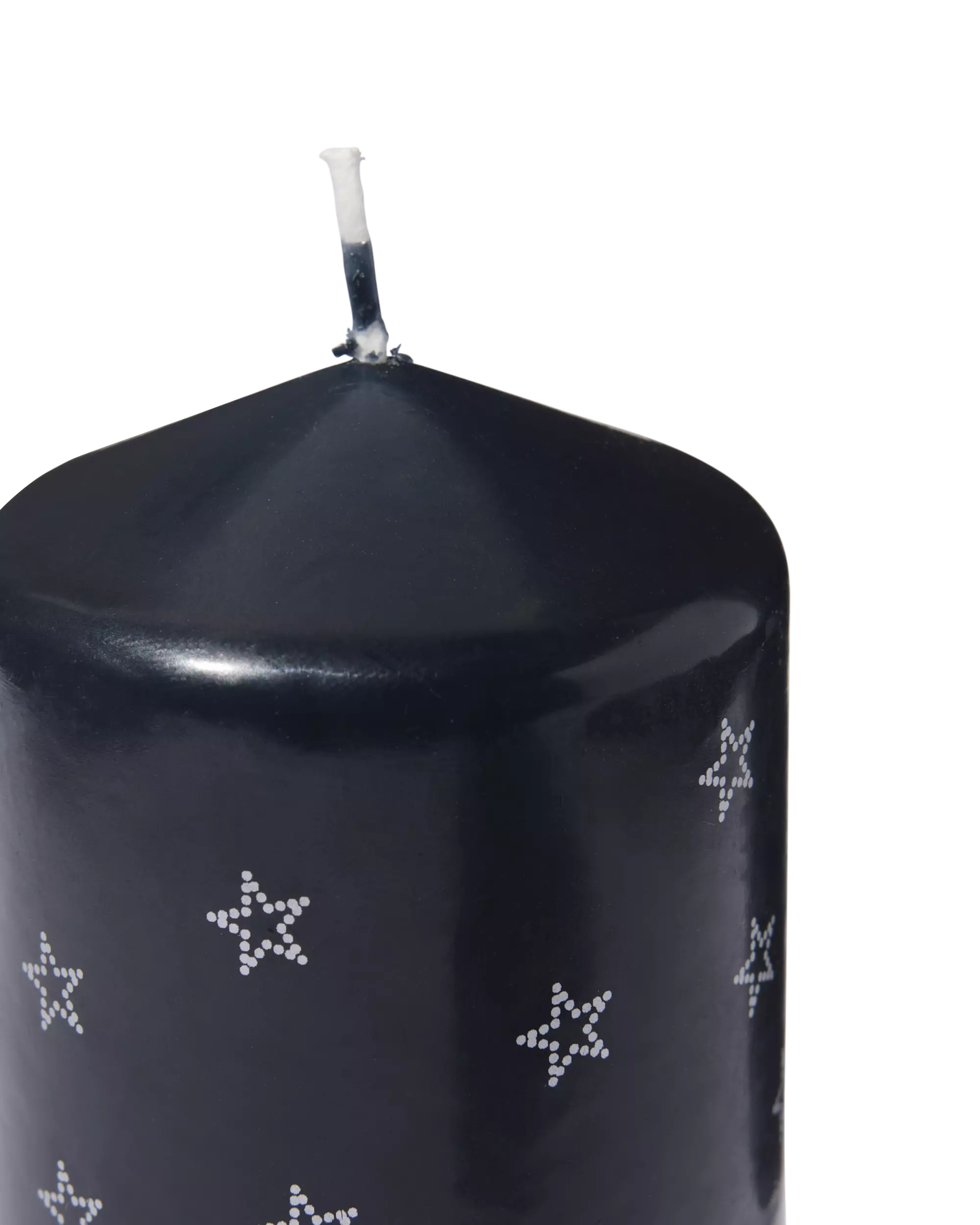 bougie cylindrique ⌀6,7 x 12,8 cm étoiles