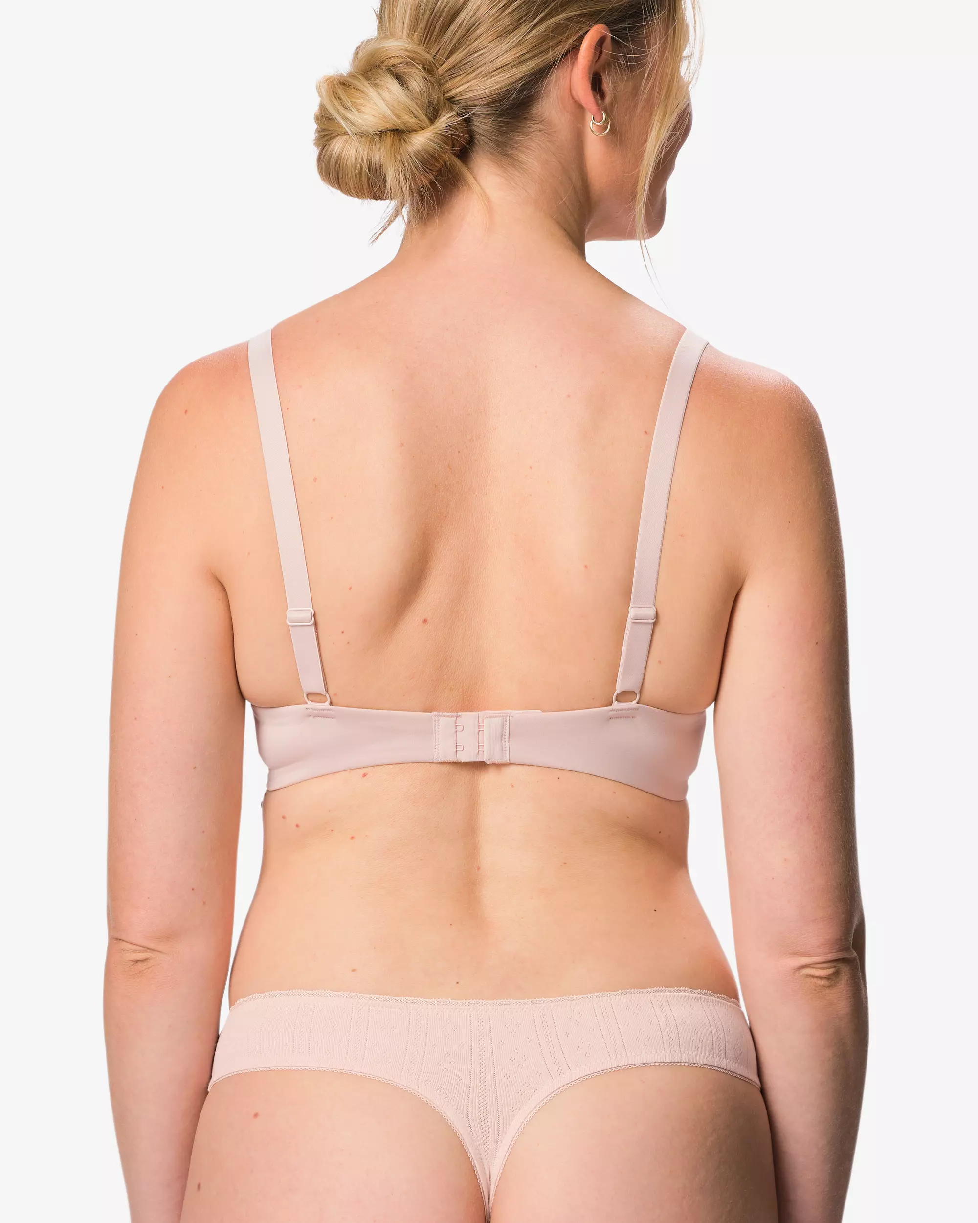 Damen-String mit Pointelle-Muster aus Baumwolle mit Spitze