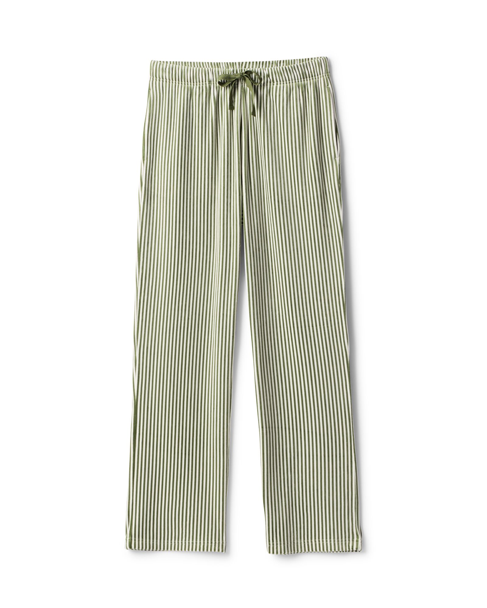 pantalon de pyjama femme velours ray&eacute; vert vert - 23401791GREEN - HEMA