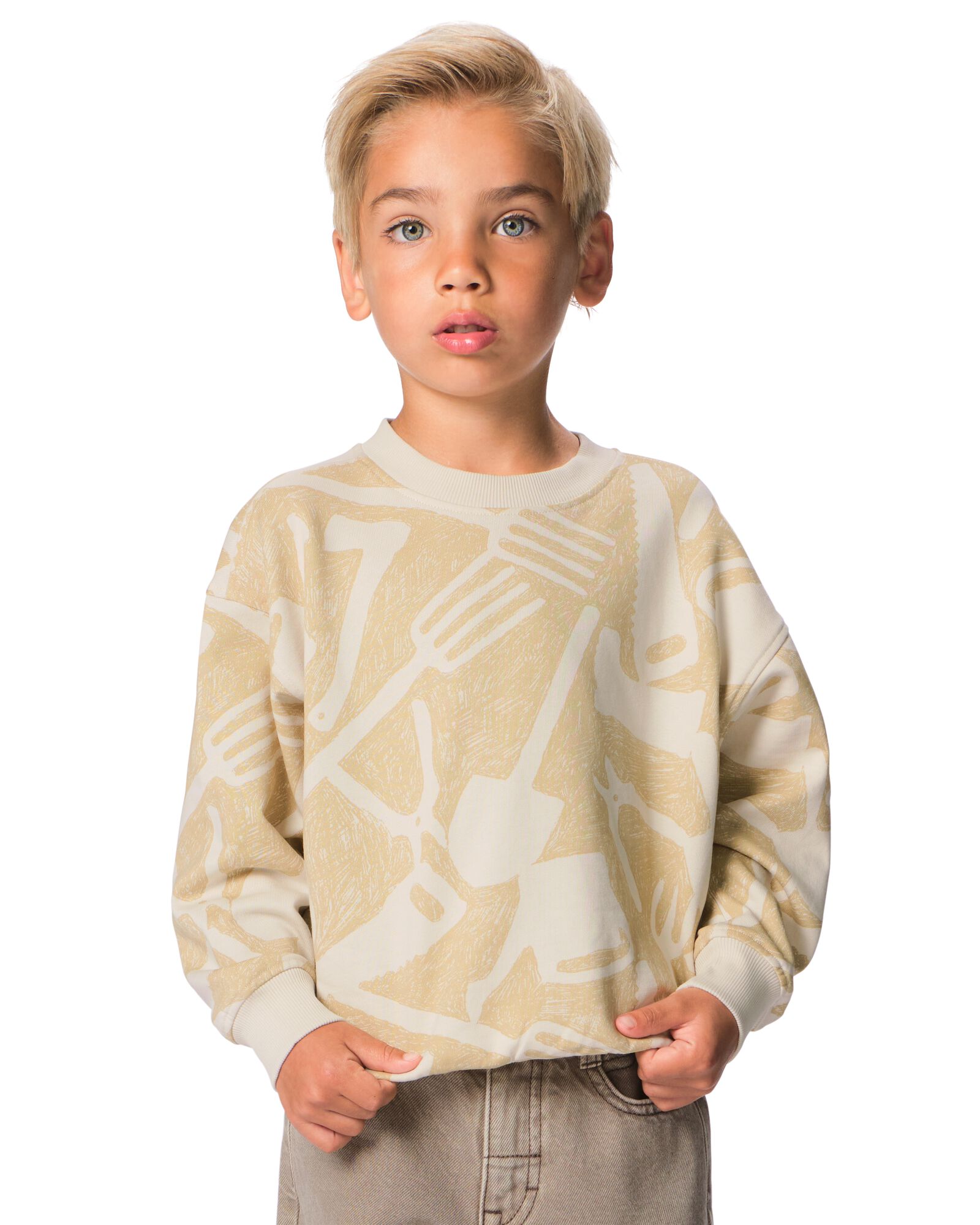 kindertrui gereedschap beige beige - 30722014BEIGE - HEMA