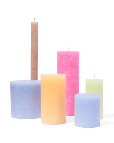 bougie rustique &Oslash;7x8 cm bleu clair bleu clair 7 x 8 - 13502912 - HEMA