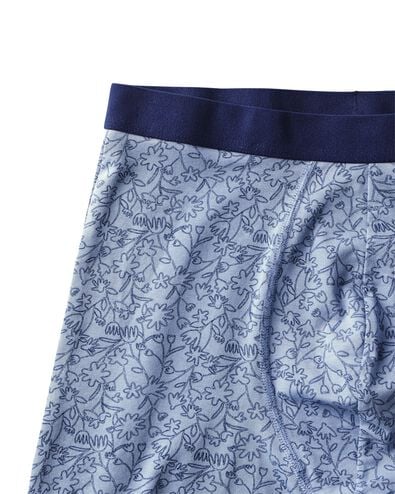 herenboxer bloemen - 3 stuks blauw blauw - 19168470BLUE - HEMA