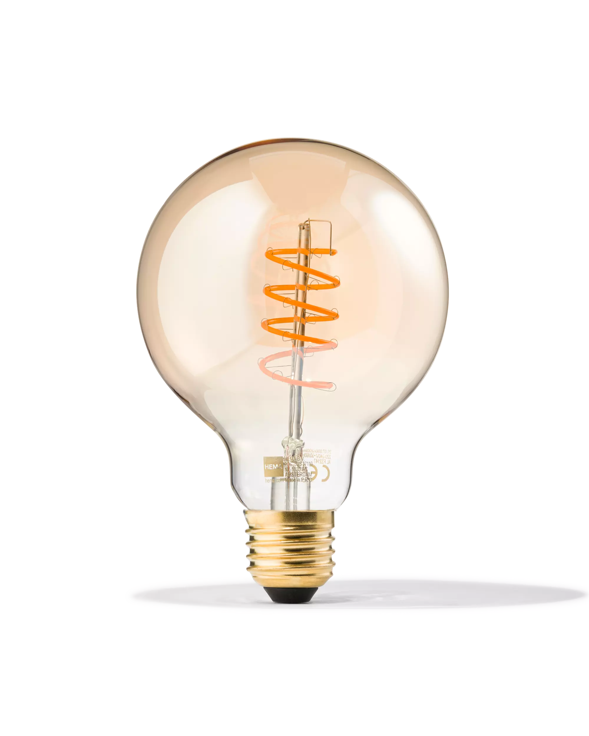 ampoule globe led dorée E27 4W 200lm g95