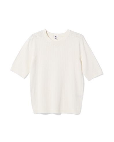Damenpullover, strukturiert wei&szlig; wei&szlig; - 36212940WHITE - HEMA