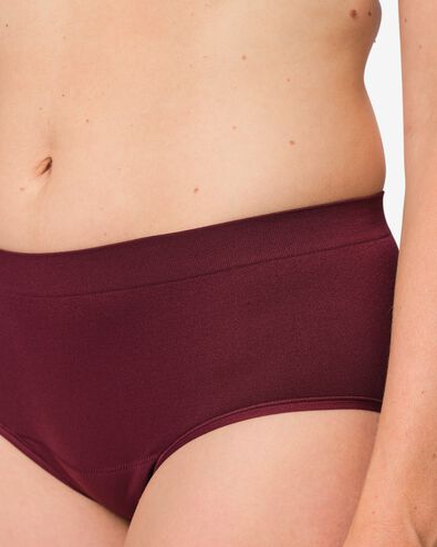 menstruatiehipster naadloos lichte absorptie donkerrood - 19608419DARKRED - HEMA