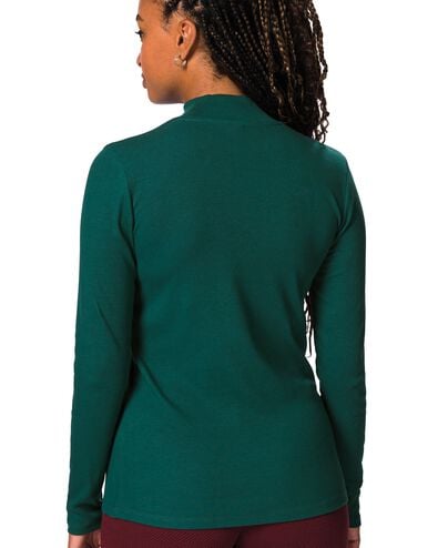 Damen-T-Shirt, Regular Fit, gerippt meergr&uuml;n meergr&uuml;n - 36306420SEAGREEN - HEMA
