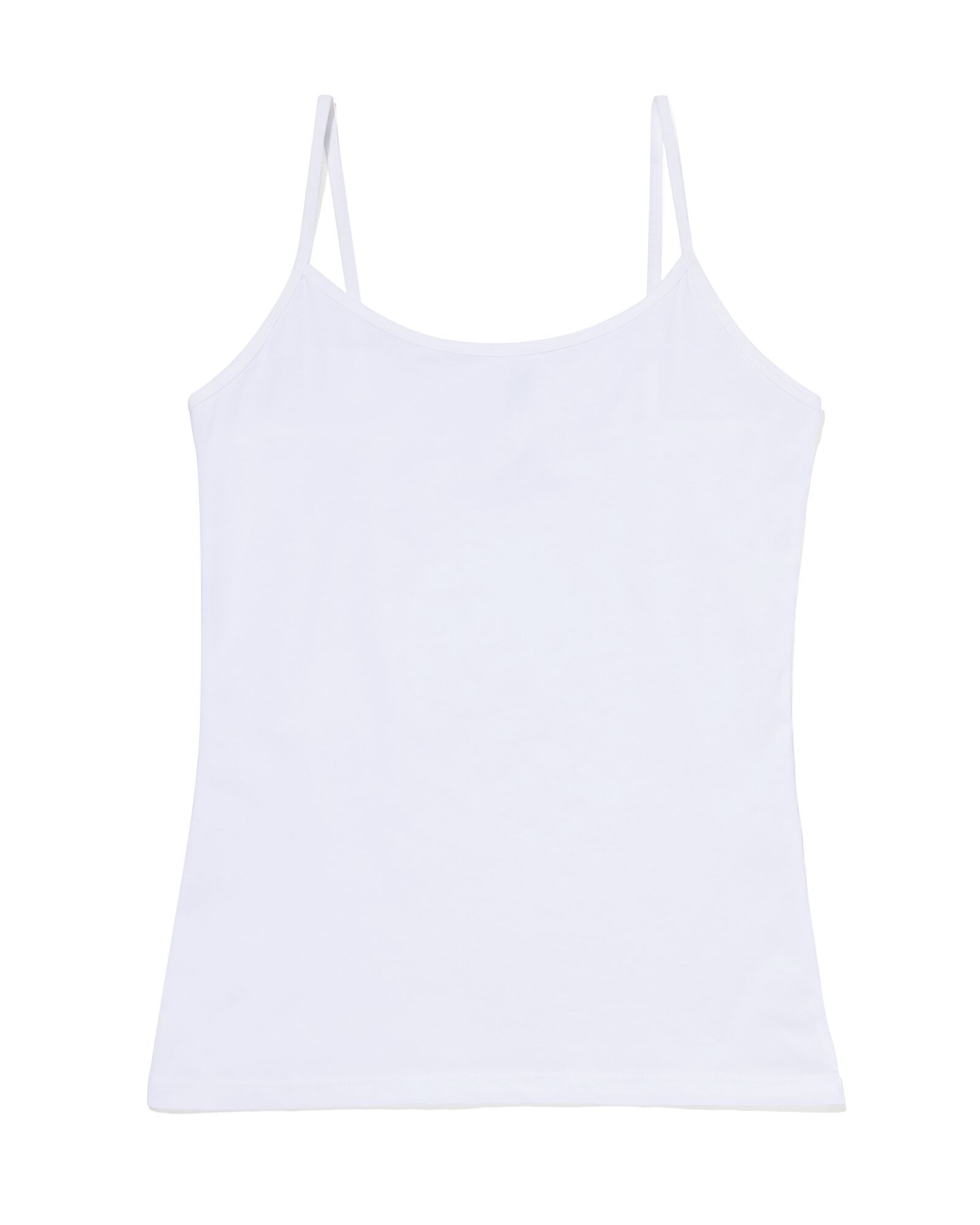 d&eacute;bardeur femme coton &agrave; bretelles spaghetti blanc blanc - 19666999WHITE - HEMA