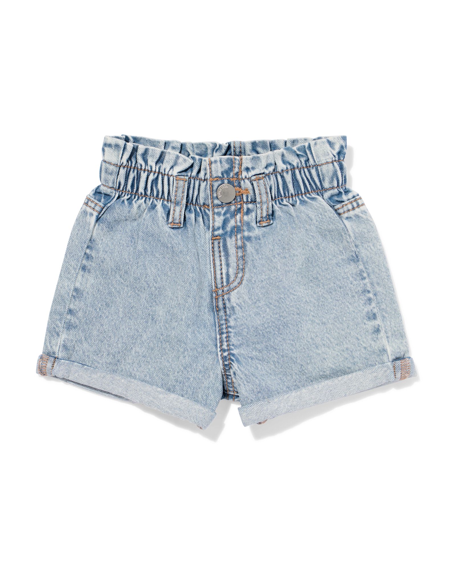 baby paperbag short denim denim denim - 33049850DENIM - HEMA