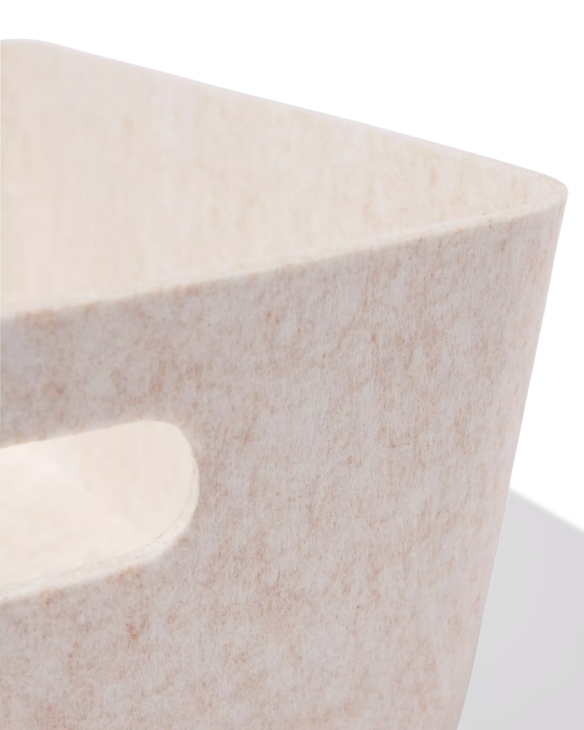 panier 27x36x17 cm feutre beige