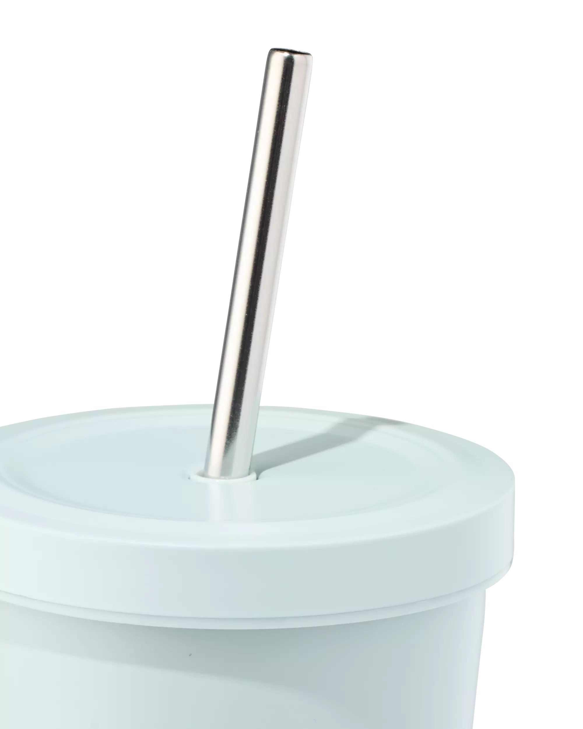 gobelet 500 ml avec paille inox pingouin