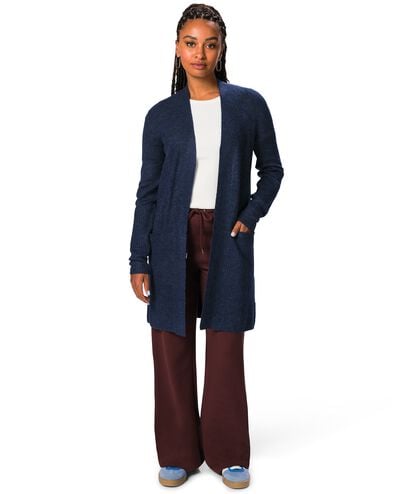 damesvest acryl donkerblauw donkerblauw - 36307150DARKBLUE - HEMA