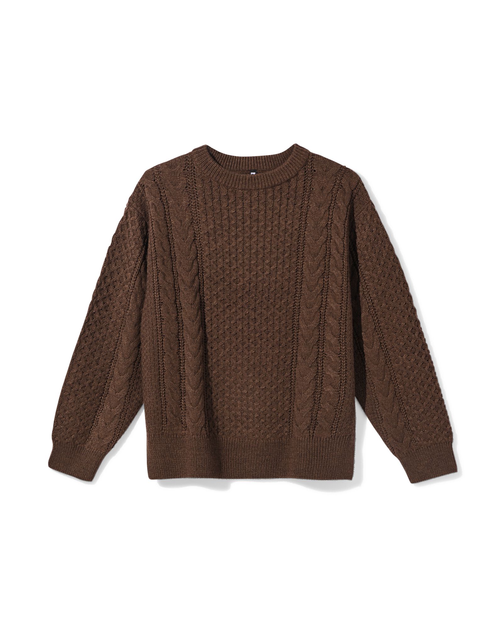 damestrui kabel grofgebreid bruin bruin - 36214540BROWN - HEMA